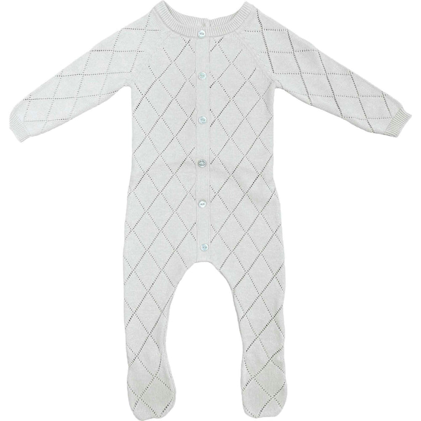 Diamond Pointelle Long Sleeve Footie