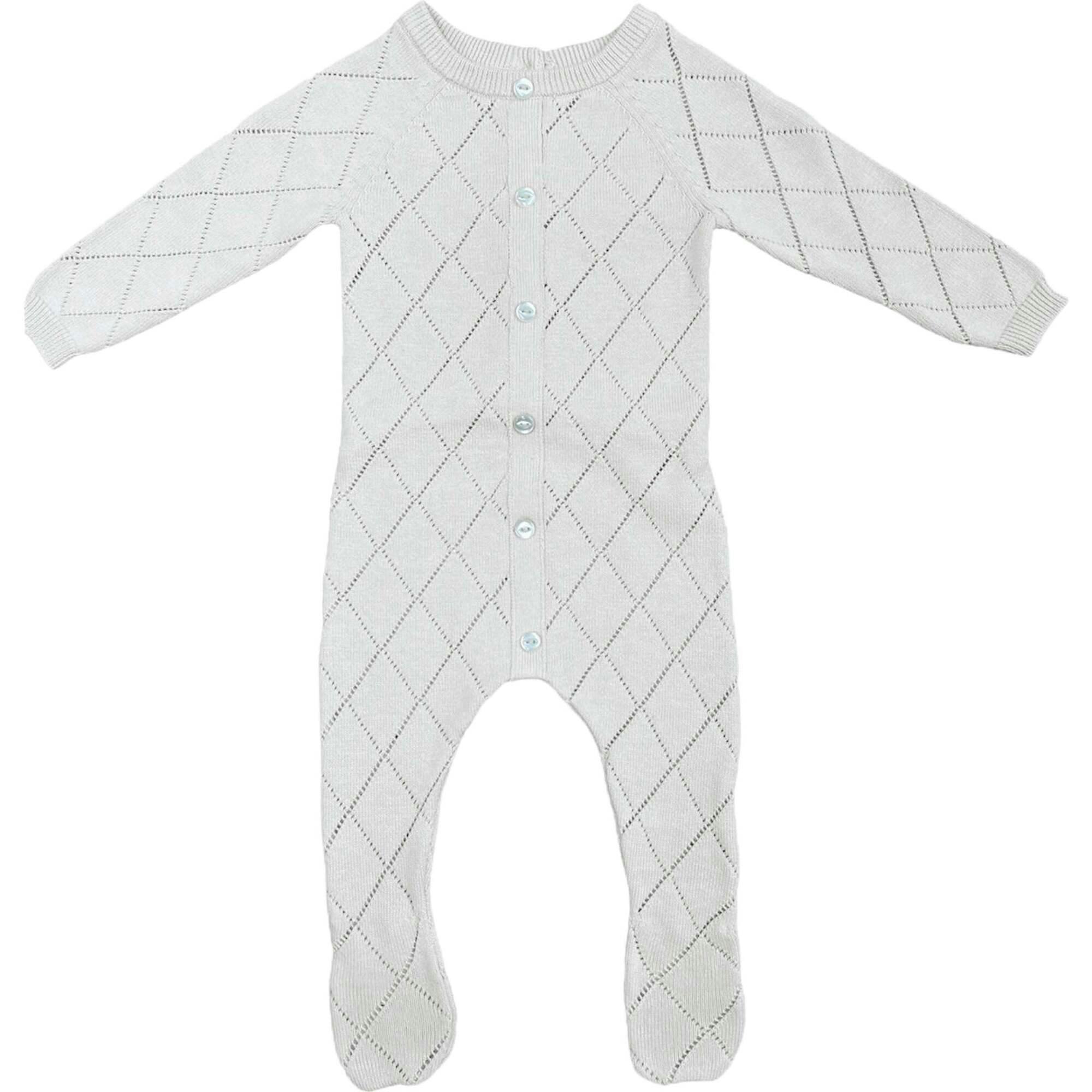 Diamond Pointelle Long Sleeve Footie