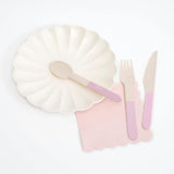 Soft Pink Wooden Cutlery Set
