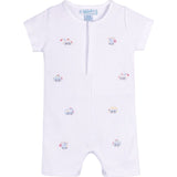 Vehicle Embroidered Cotton Shortall White