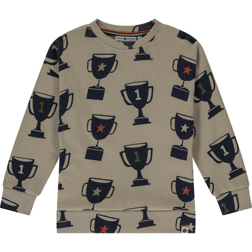 Allover Trophy Graphic Sweatshirt