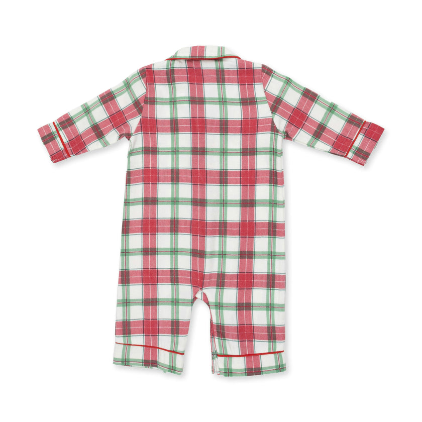Holiday Plaid - Long Sleeve Coat Style Romper
