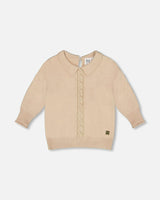3/4 Sleeve Knitted Sweater