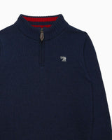 Calum Half Zip Sweater in Navy
