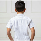 Linen Short Sleeve Button Down Shirt, White