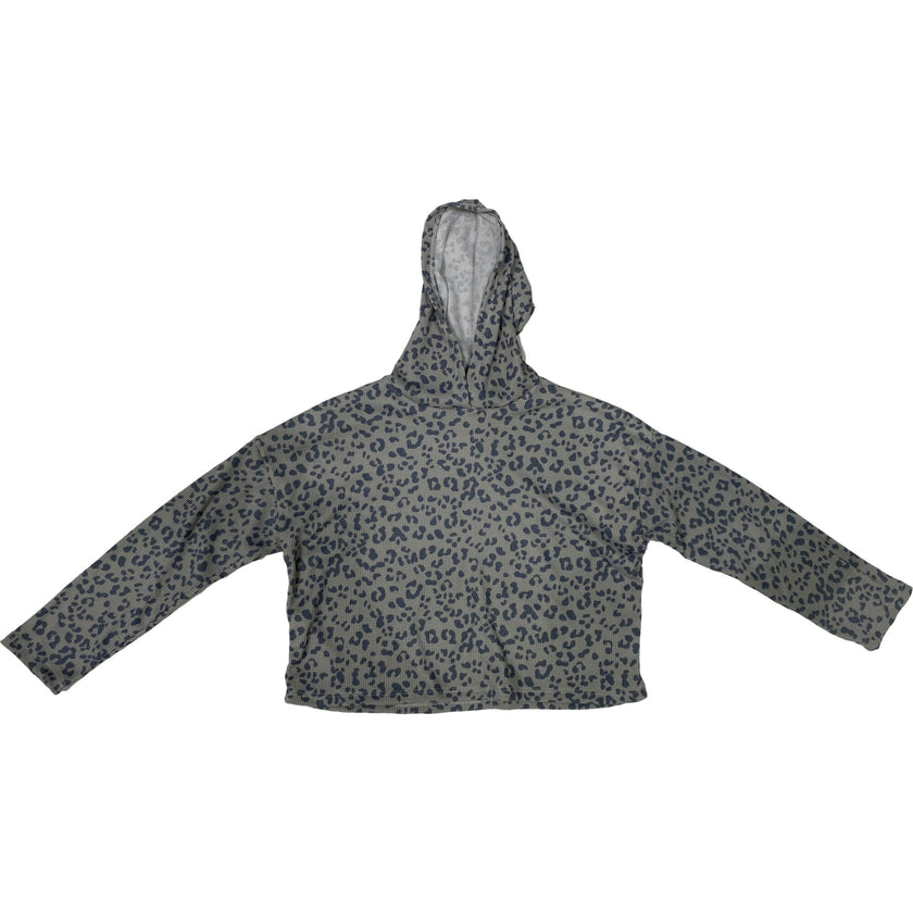 Grey Cheetah Hoodie, Grey