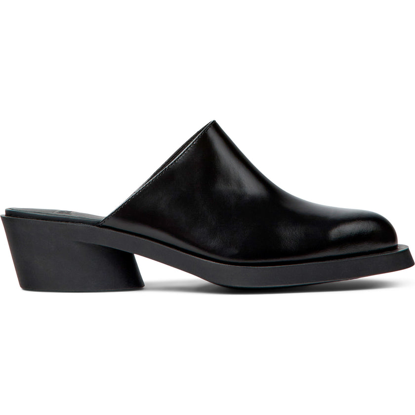 Women's Bonnie Leather Mules, Black