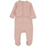 Knit Twist Footie & Hat Set Rose Smoke