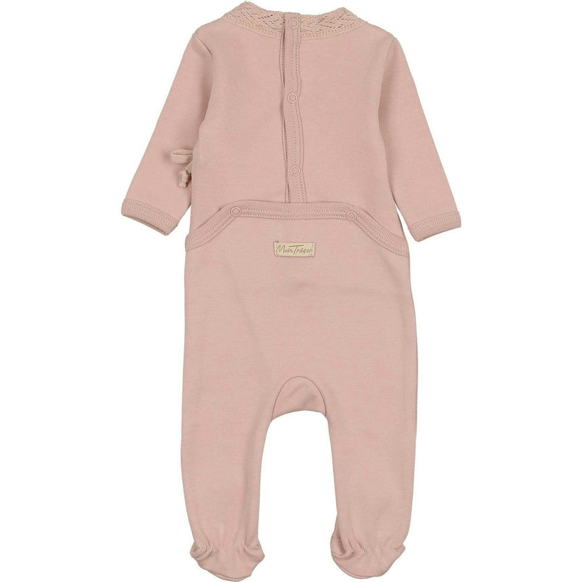 Knit Twist Layette Set Rose Smoke