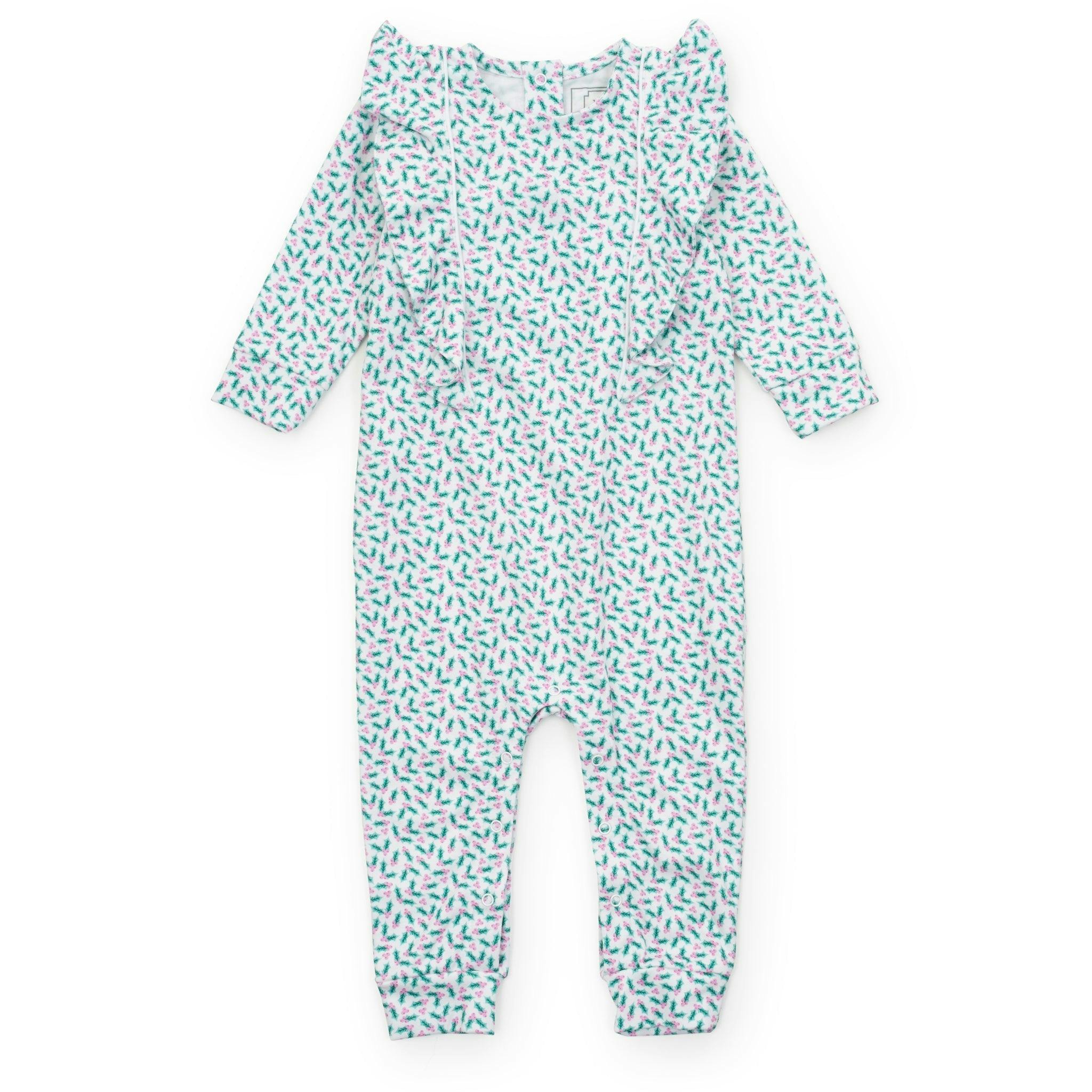 Evelyn Girls' Romper Holly Holiday