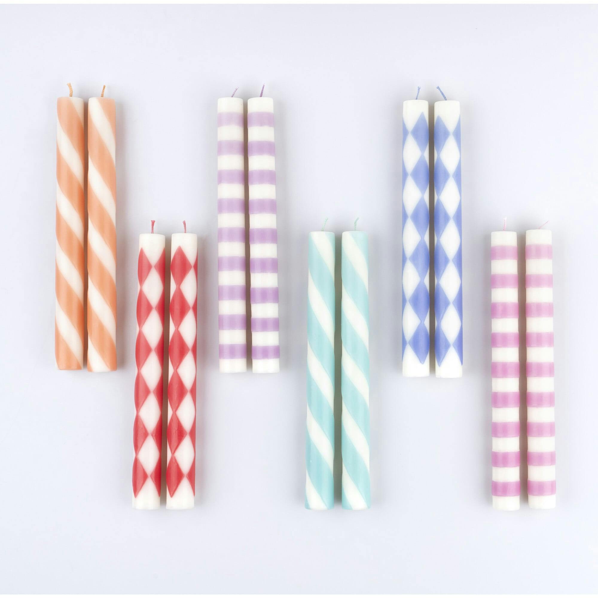 Patterned Table Candles