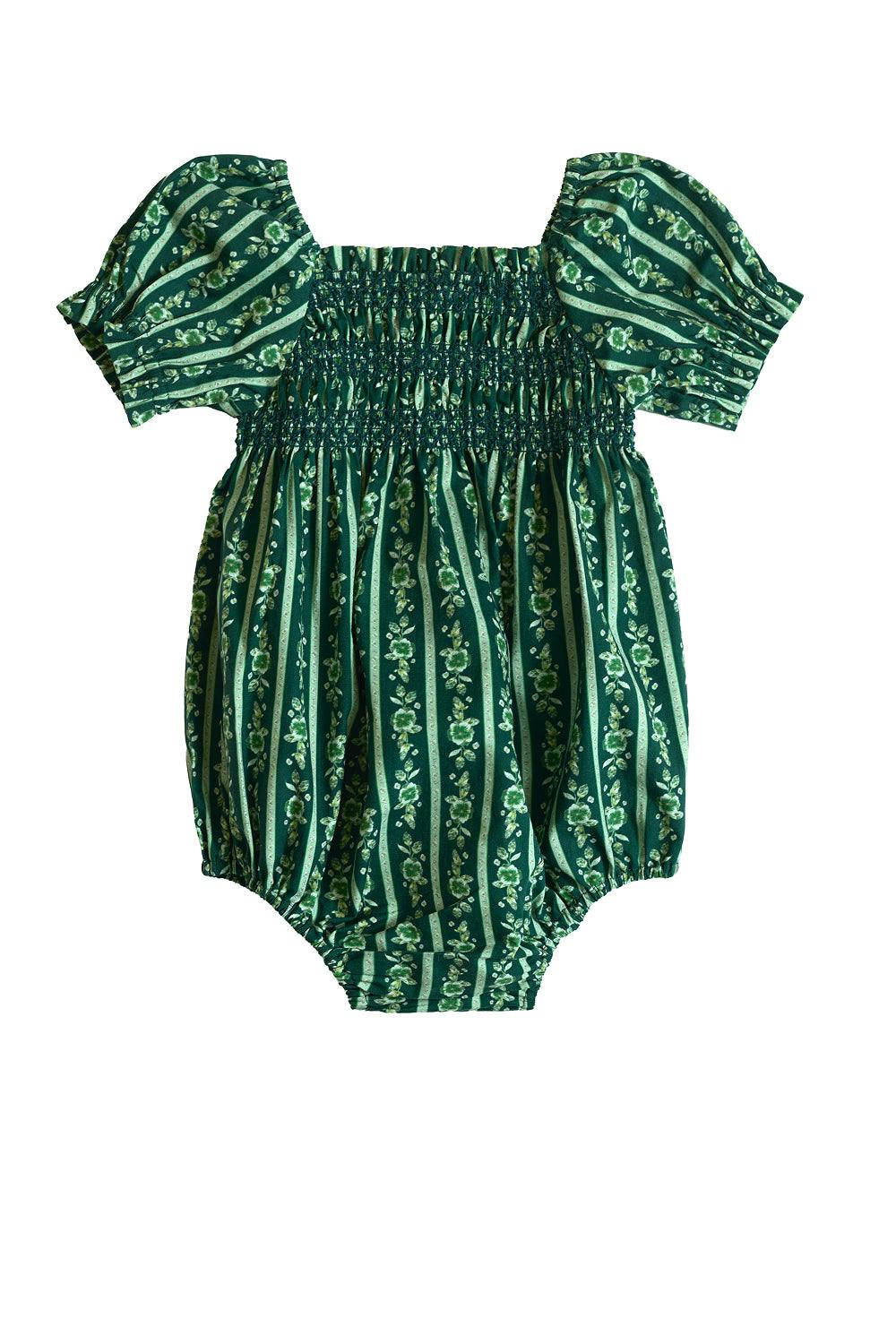 Baby Sunday Best Romper in Pine Felicity Floral