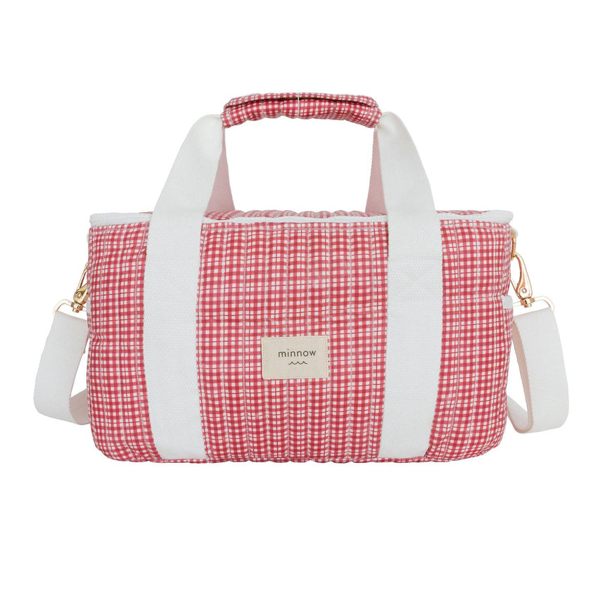 Poppy Gingham Coated Cooler Bag