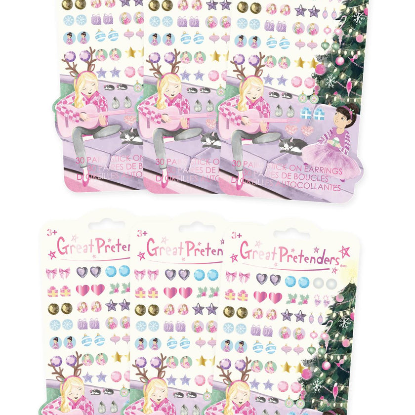 Cheerful Holiday Sticker Earrings Bundle