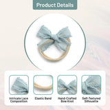 Halo Luxe Mae Lattice Lace Baby Headband - Powder Blue