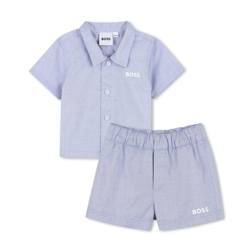 Light Blue Textured Baby Set