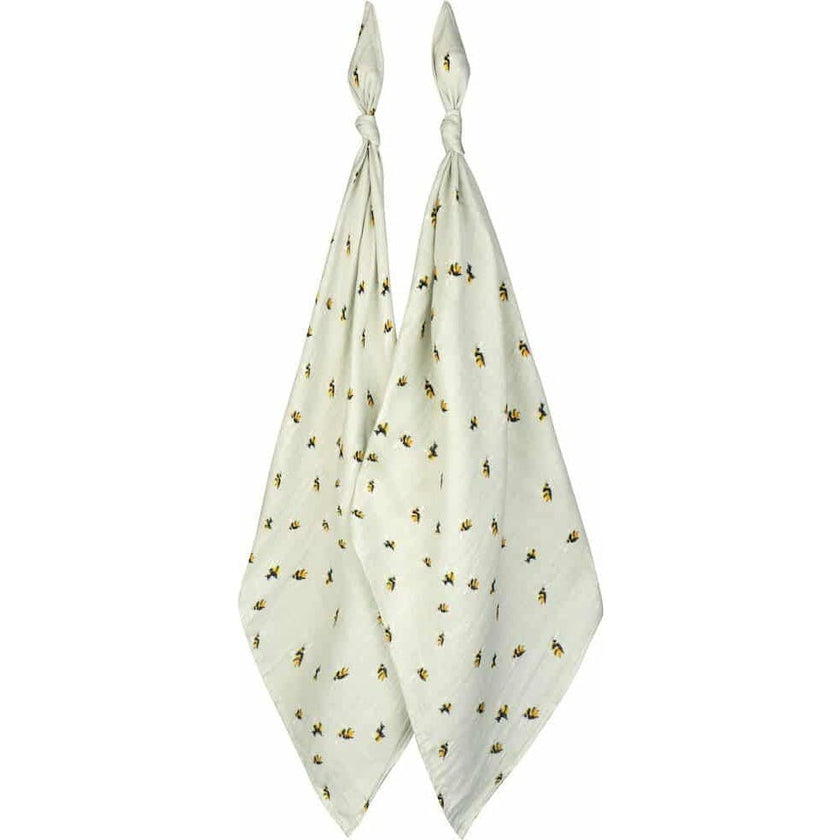 Bumblebee Bamboo Muslin Two-Piece Burp Cloth Set