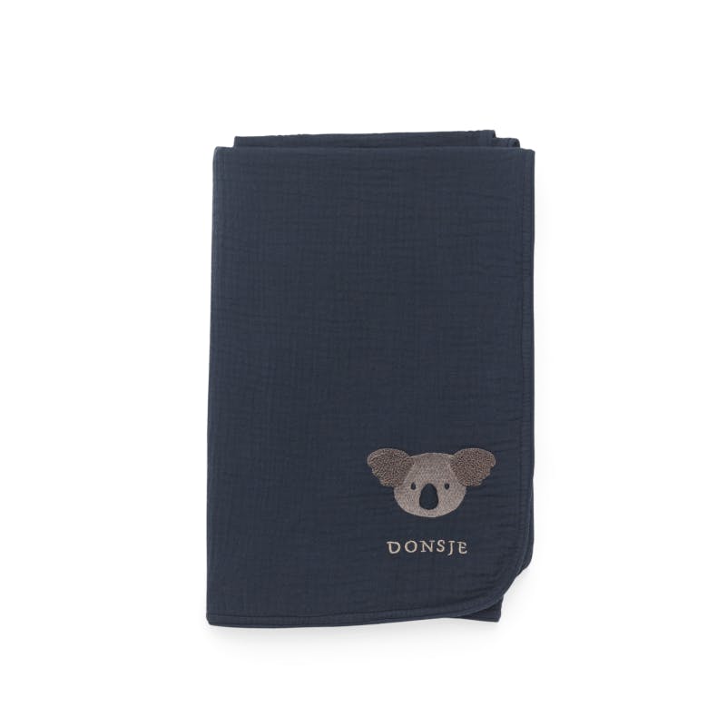 Ploekie Muslin Blanket XL | Koala | Blue Marine