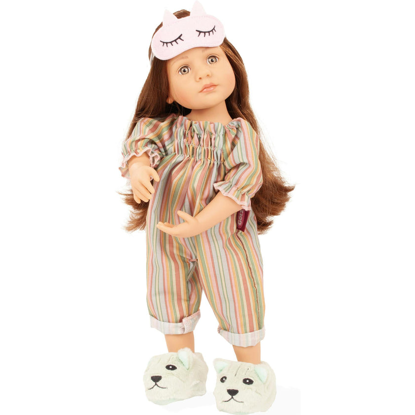Gotz Little Kidz “Grete PJ Party” 14" Multi‑Jointed Standing Doll with Sleeping Bag