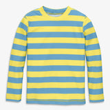Kids long sleeve rash guard in stripe
