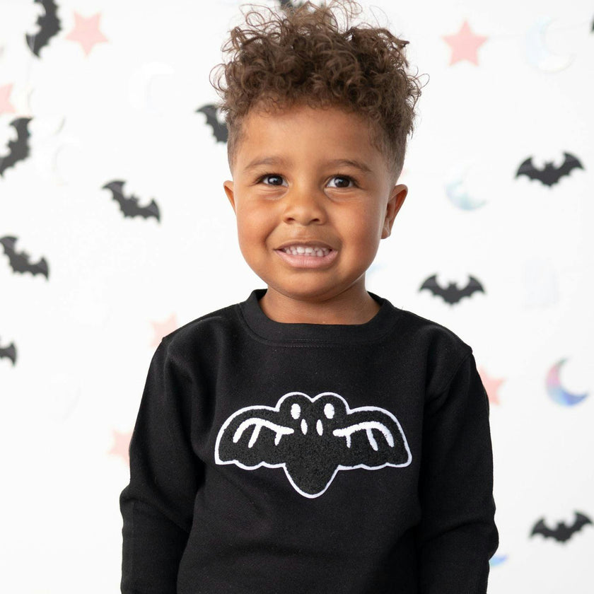 Bat Patch Halloween Sweatshirt