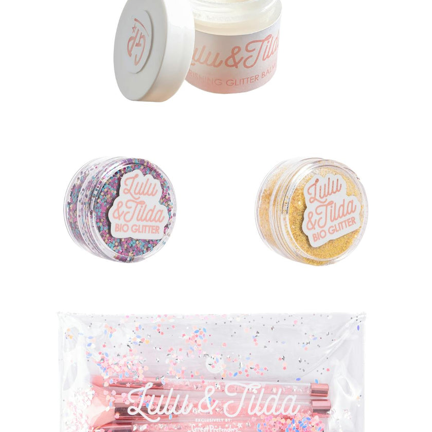 Just Dance & Sunshine and Stardust Nourishing Eco Glitter Bundle with Brush Set