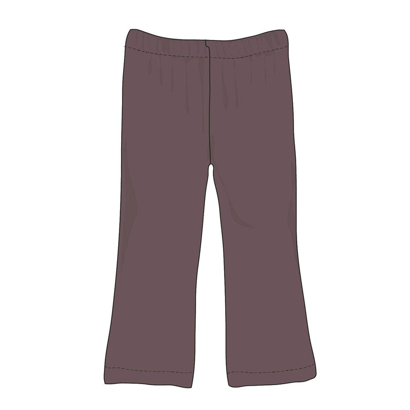 Girls Flare Pants in Plum