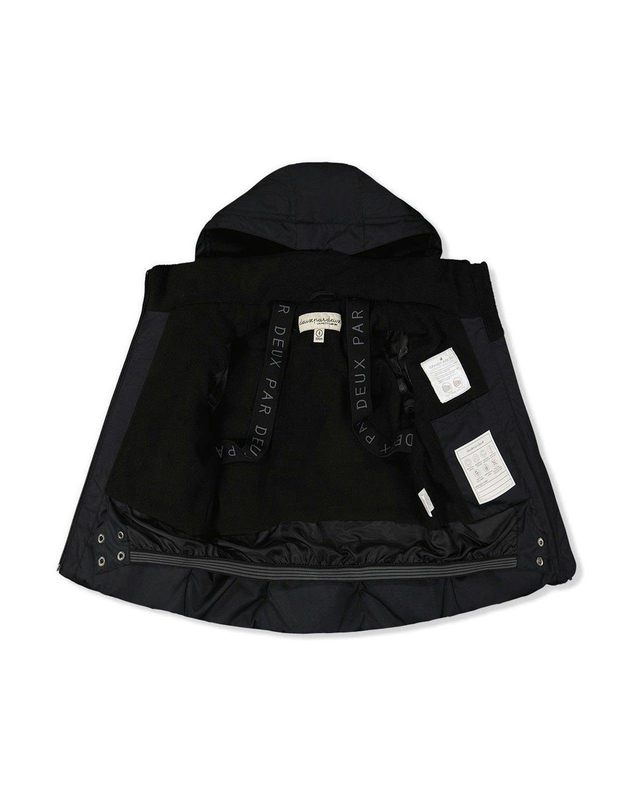 Two Piece Play Snowsuit Black With Black Pants