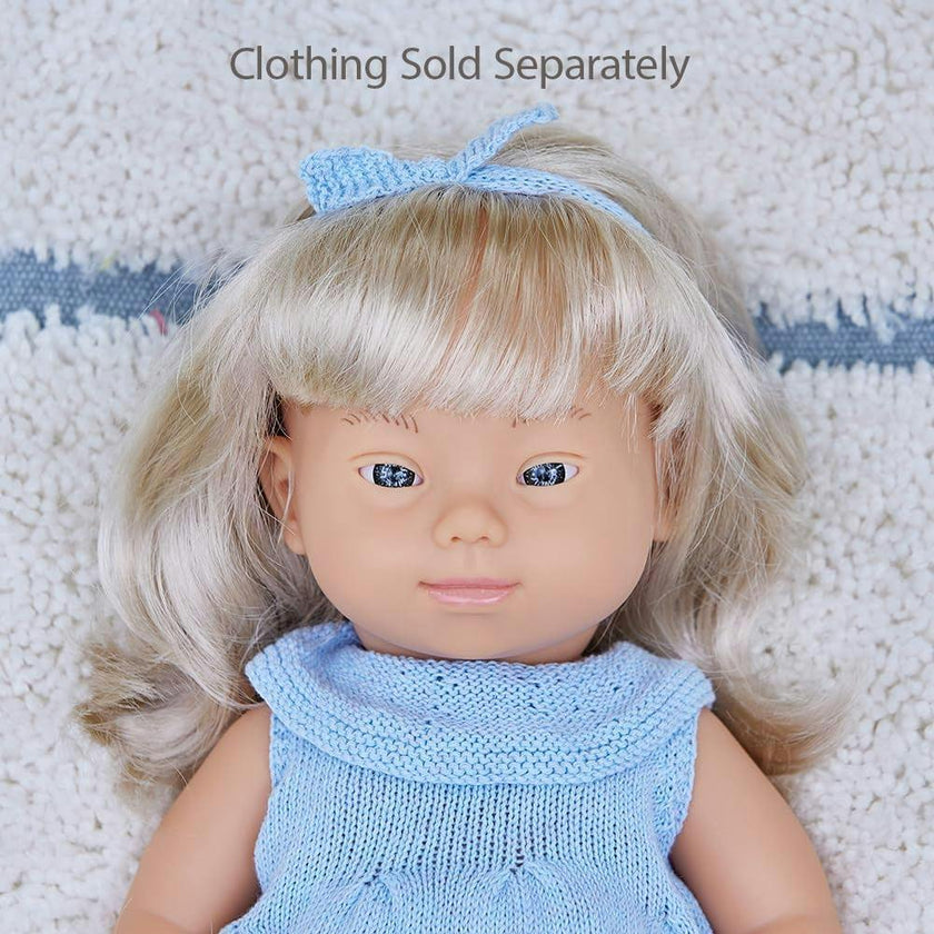 Baby Doll Blonde with Down Syndrome Girl 15 inch