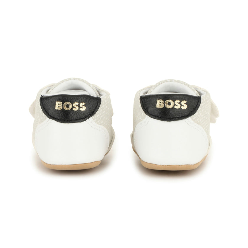 White & Beige Baby Sneakers