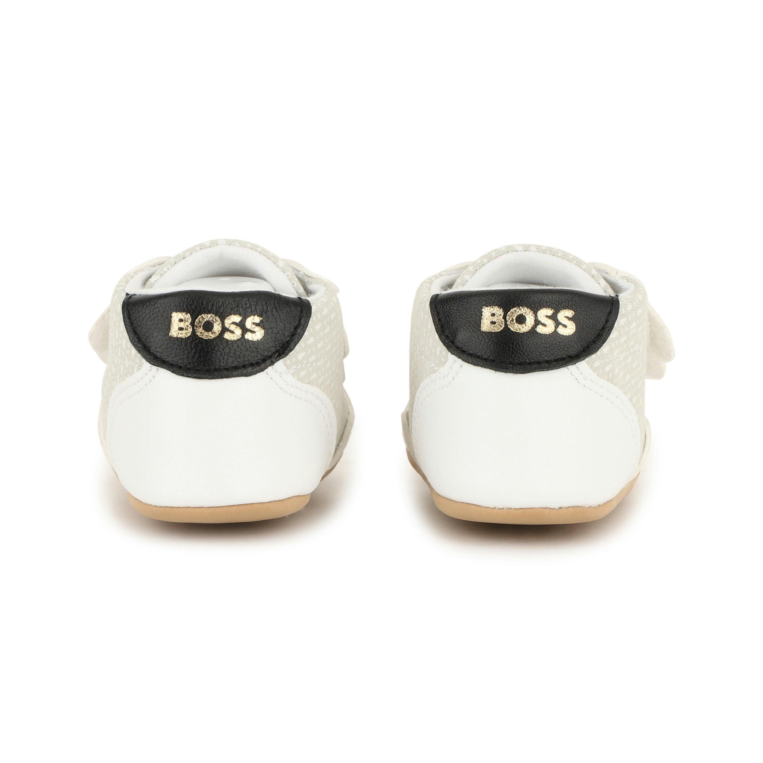 White & Beige Baby Sneakers