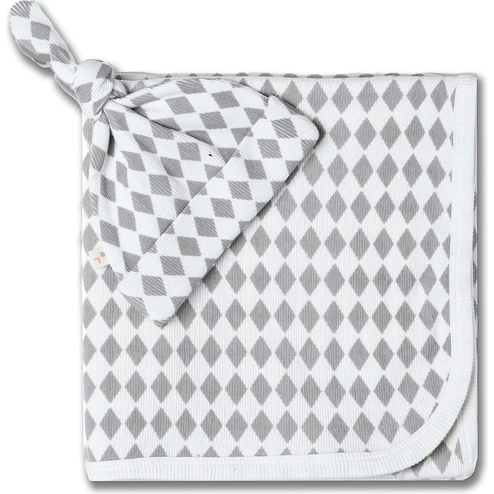 Organic Swaddle Blanket & Hat Set