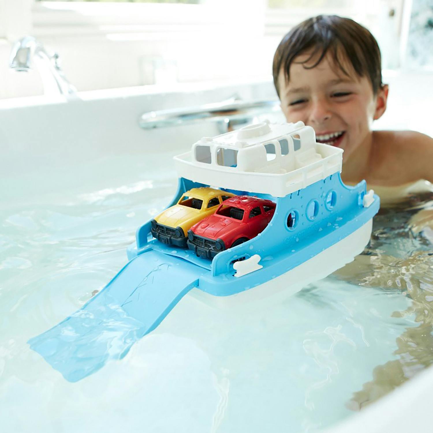 Ferry Boat - Blue & White