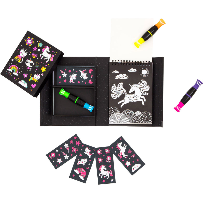 Tribe: Neon Coloring Set - Unicorns & Friends Activity Set