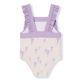 Sunset Jellyfish Ruffle Square Neck Swimsuit