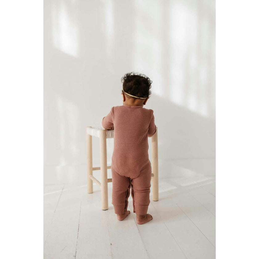 Baby Boy Waffle Romper
