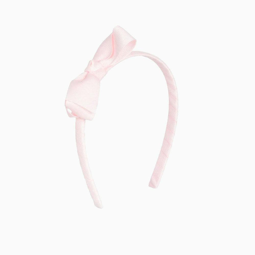 Pretty Bow Alice Band in Powder Pink