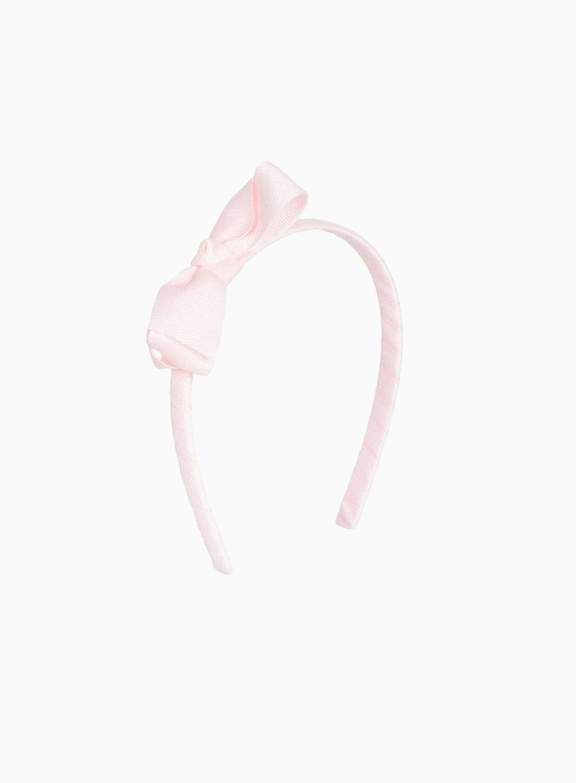 Pretty Bow Alice Band in Powder Pink