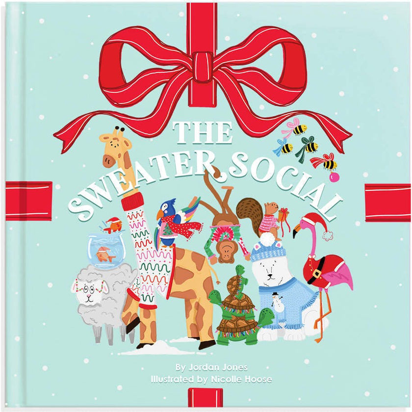 Packed Party The Sweater Social Holiday Children's Book - Secular Christmas Hardcover Book, 10.25x10.25 Inch, 28 Pages, Perfect for Classroom and Gifting