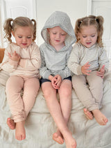 Madison Hooded Pullover Mist Stripe