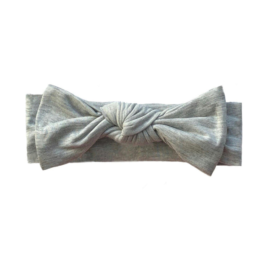 Bamboo Solid Headband in Heather Gray