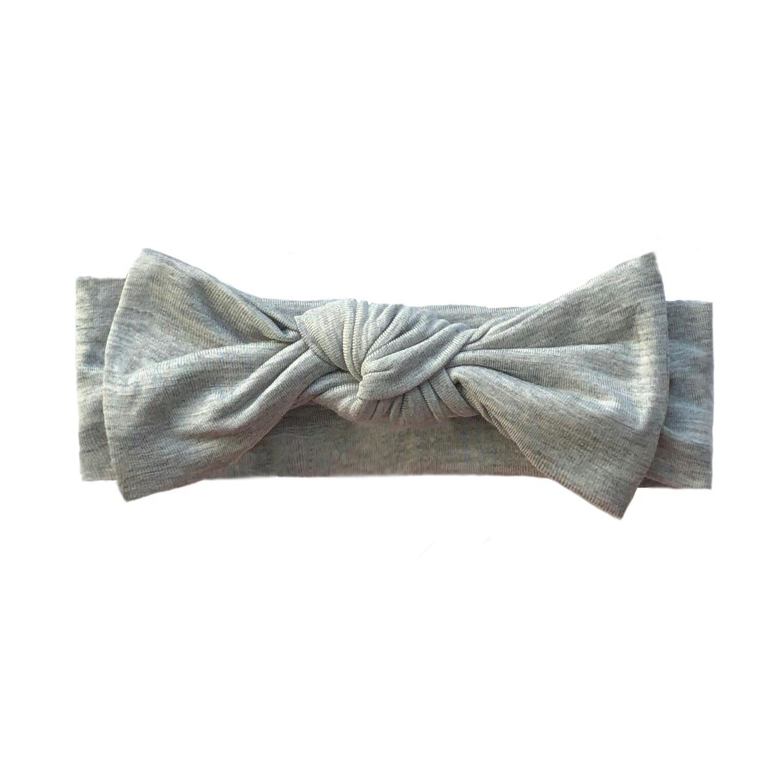 Bamboo Solid Headband in Heather Gray