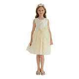 Champagne Felice Tulle Bow Dress