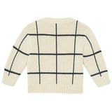 BONTON Windowpane Misty Baby Sweater