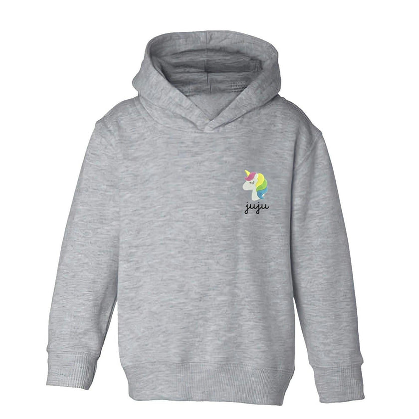 Little Kid Unicorn Pullover Hoodie - Personalized
