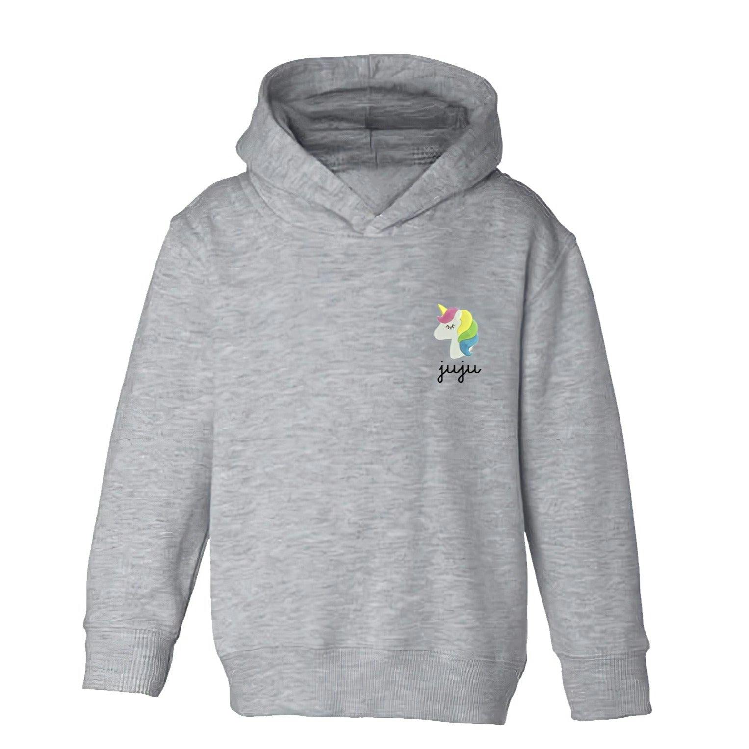 Little Kid Unicorn Pullover Hoodie - Personalized