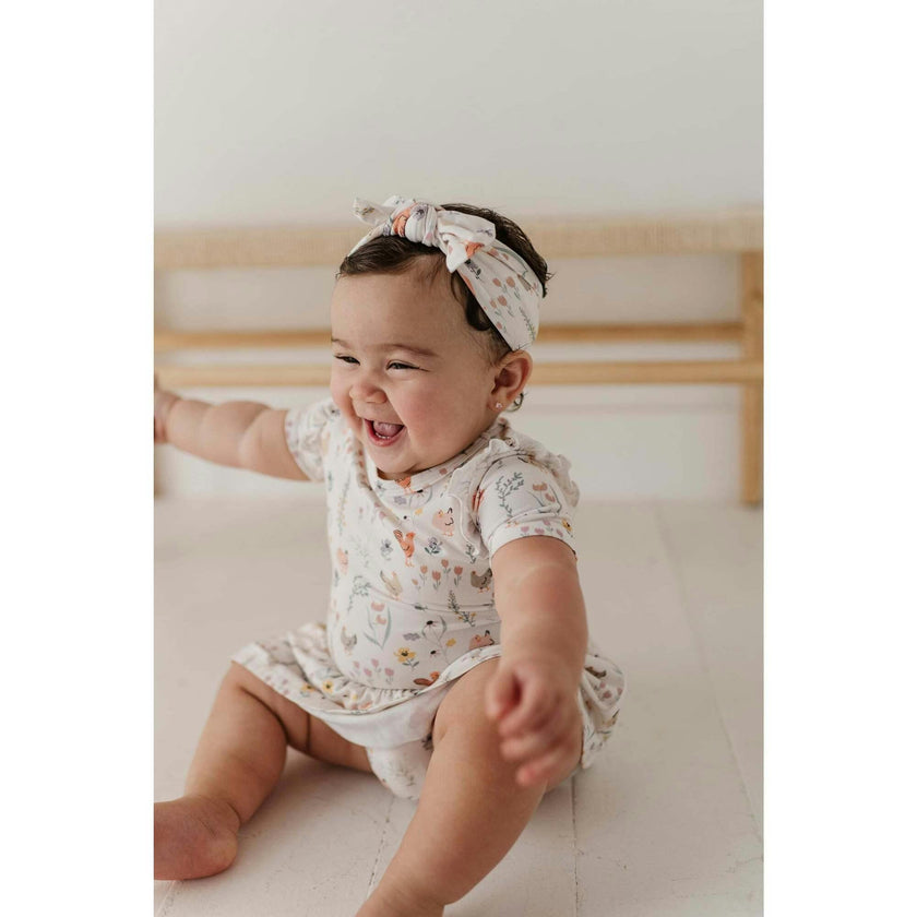 Girl's Short Sleeve Bodysuit Dress Set
