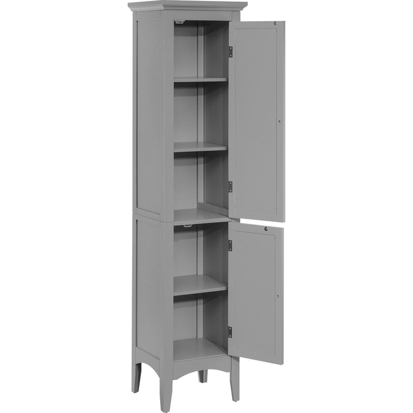 Glancy Wooden Linen Tower Cabinet with Storage