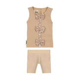 Floral Bow 2-Piece Sleeveless Top & Short Set