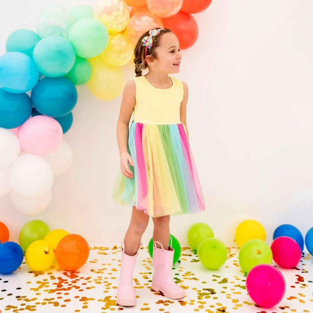 Rainbow Ombre Bow Hard Headband